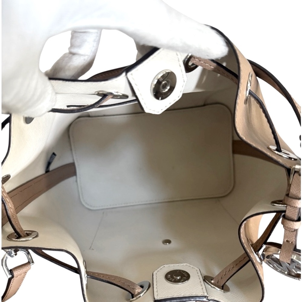 Authentic Michael Kors Tan Greenwich Saffiano Leather Bucket Bag! - Picture 9 of 12